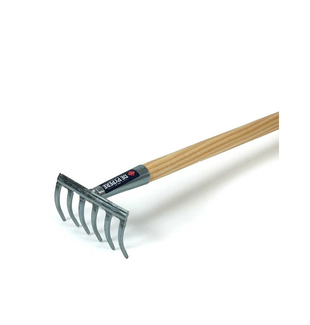 Râteau zingué 6 dents avec manche