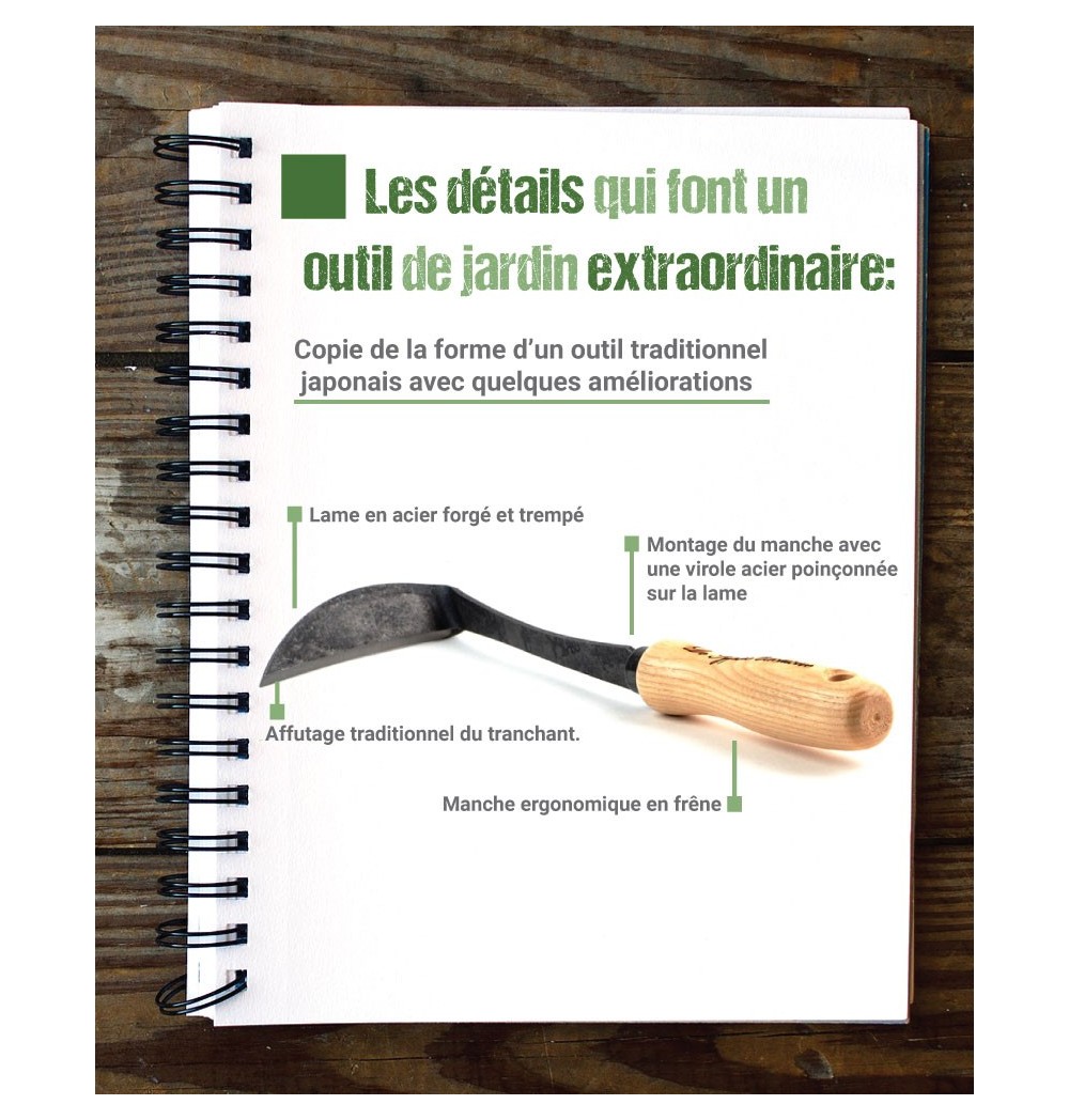couteau desherbeur japonais
