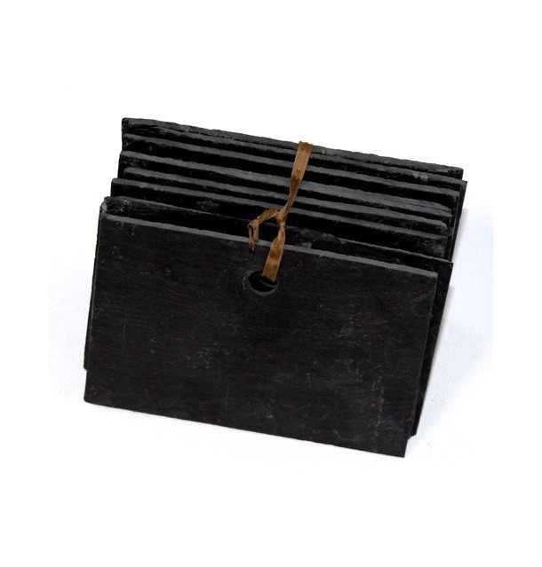 Étiquette marque plante en ardoise naturelle noire